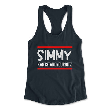 Simmy Kantstandyourbitz Womens Racerback Tank in Midnight Navy color